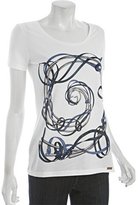 Thumbnail for your product : Gucci white cotton ribbon graphic t-shirt