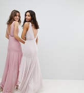Thumbnail for your product : TFNC Petite Maxi Bridesmaid Dress With High Low Hem
