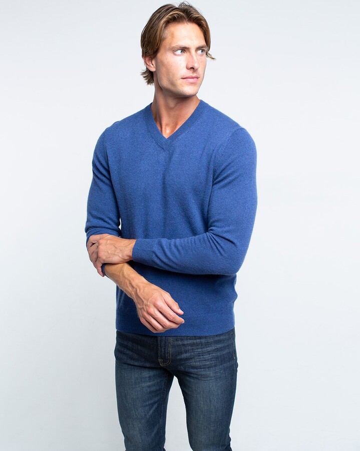 Vska Mens Autumn Winter V Neck Knitted Color Conjoin Long Sleeve Open Front Sweaters 