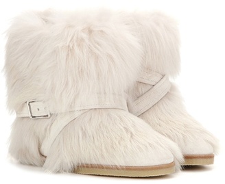 Gianvito Rossi Cortina fur concealed wedge ankle boots