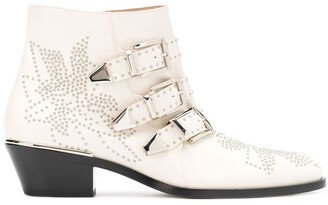 chloe white boots