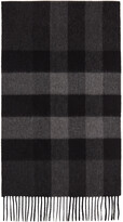 Thumbnail for your product : Burberry Grey Cashmere Mega Check Scarf