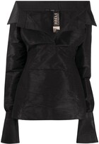 Thumbnail for your product : Gianfranco Ferré Pre-Owned Off-The-Shoulder Long-Sleeves Blouse