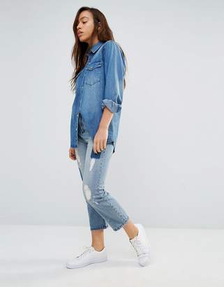 Only Cropped Boyfriend Jeans With Patches