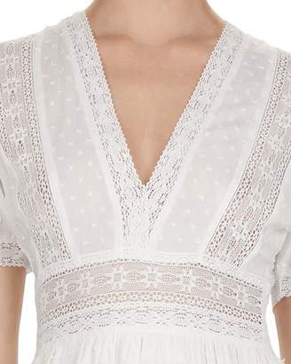 The Kooples Stitched Dot-Pattern Lace Midi Dress