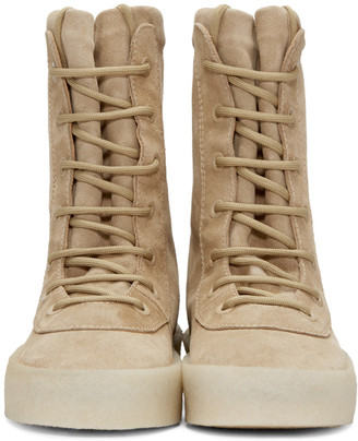 Yeezy Taupe Crepe Boots