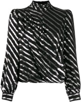 Thumbnail for your product : MICHAEL Michael Kors Diagonal Striped Blouse