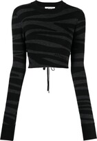 Thumbnail for your product : Monse Zebra-Knit Cropped Jumper