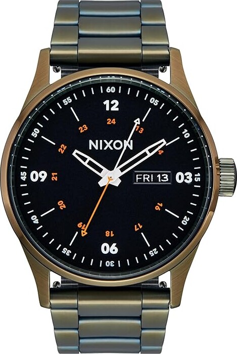 Nixon Sentry Stainless Steel Men's Watches Dark Olive/Black, Stainless Steel/Steel