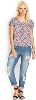 Thumbnail for your product : Forever 21 Floral Peasant Blouse