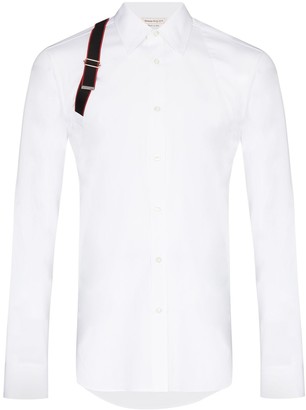 Alexander McQueen Logo shoulder strap shirt