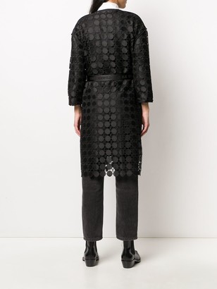 Karl Lagerfeld Paris Embroidered Circle Lace Coat