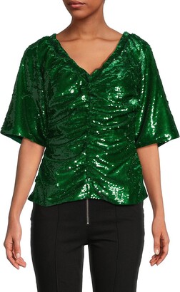 Green Ruched Top