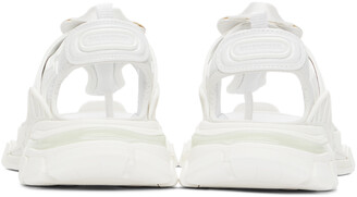 Balenciaga White Slingback Thong Sandals