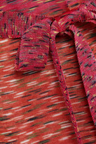 Thumbnail for your product : M Missoni Belted Dégradé Crochet-knit Mini Dress