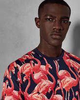 Thumbnail for your product : Ted Baker TROMSO Flamingo print cotton T-shirt