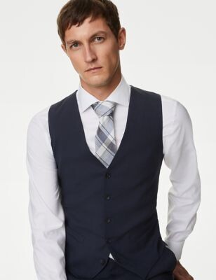 M&S Collection Italian Linen Miracle™ Waistcoat - ShopStyle Suits