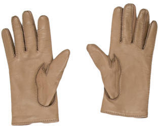 Hermes Leather Logo-Embellished Gloves