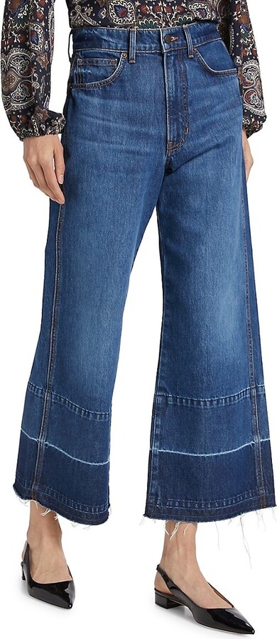 Veronica Beard Taylor Wide-Leg Crop Jeans