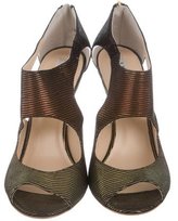 Thumbnail for your product : LK Bennett Alma Metallic Cutout Booties w/ Tags