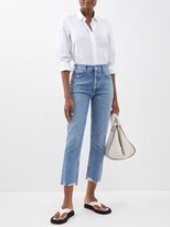 Thumbnail for your product : AGOLDE Riley High-rise Slim-leg Cropped Jeans - Blue