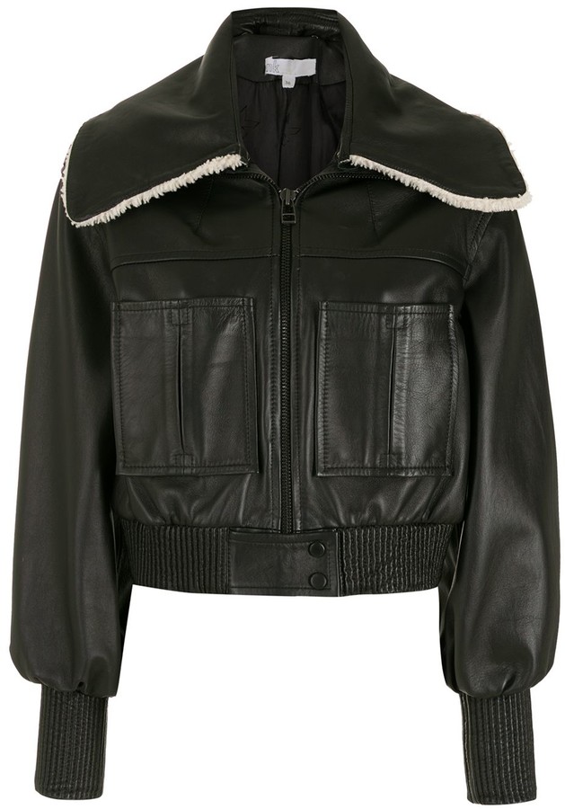 Nk Leather Cropped Jacket - ShopStyle