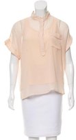 Thumbnail for your product : Adam Short Sleeve Silk Top