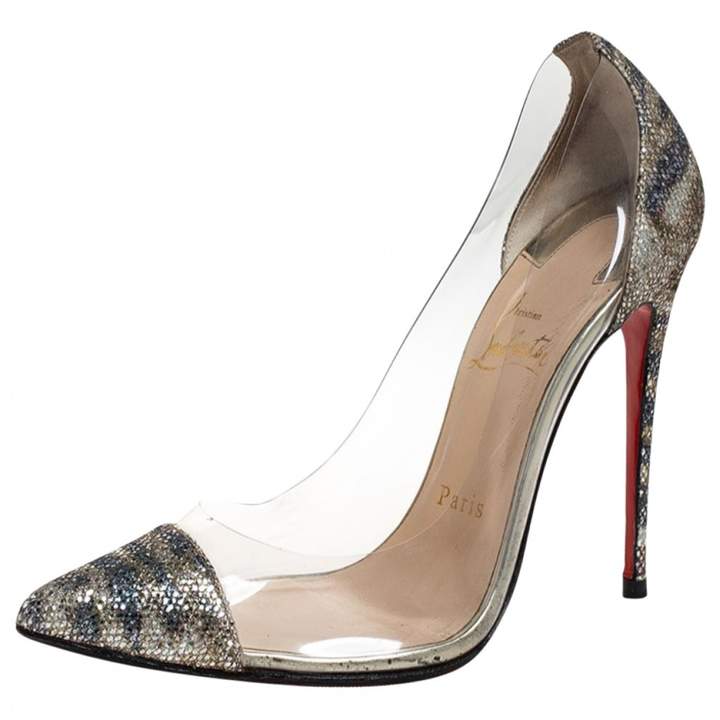 metallic leather heels