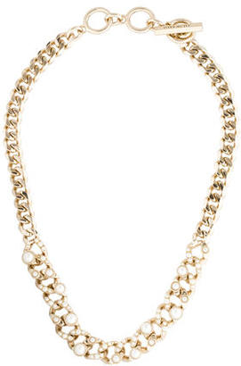 Givenchy Chain Link Pearl Necklace