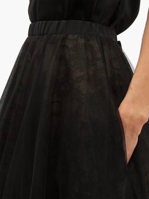 Rochas Pormilia Layered Tulle Maxi Skirt - Black
