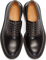 Thumbnail for your product : Jil Sander Black Eyelet Accents English Loafers