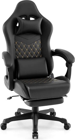 Costway CostwayGamingChairwithFootrestErgonomicVideoGameComputerChairwithHeadrest