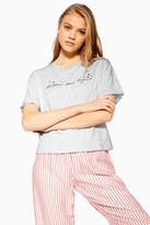 Thumbnail for your product : Topshop Womens 'Follow Your Dreams' Pyjama T-Shirt - Grey