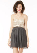 Thumbnail for your product : Delia's Peach Sequin Pleated Dress