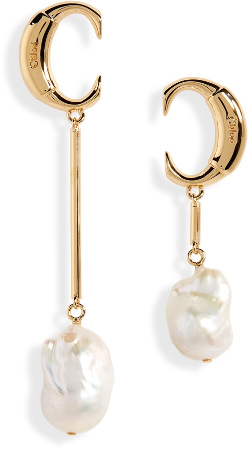 Chloé Darcey Freshwater Pearl Mismatched Drop Earrings - ShopStyle