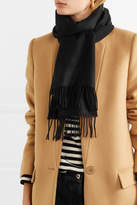 Thumbnail for your product : Johnstons of Elgin Fringed Cashmere Scarf - Black