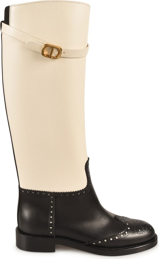 Christian Dior Empreinte Mesh & Leather Boot - ShopStyle