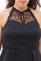 Thumbnail for your product : Forever 21 FOREVER 21+ Lace Yoke Halter Dress