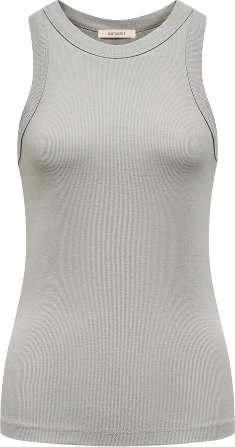 12 STOREEZ Ribbed Cotton Tank Top