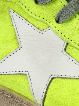 Golden Goose Men's Lime Ball Star Leather Sneakers