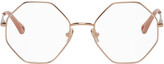 Thumbnail for your product : Chloé Rose Gold Octagonal Glasses