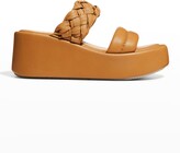 Thumbnail for your product : Pedro Garcia Braided Napa Platform Wedge Sandals