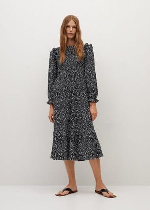 mango pink leopard print dress