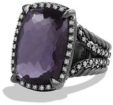 Thumbnail for your product : David Yurman Ring with Blue Topaz and Gray Diamonds