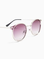 Thumbnail for your product : Topman JEEPERS PEEPERS Round Sunglasses in Purple*