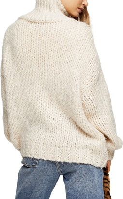 Topshop Chunky Funnel Sweater