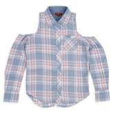Thumbnail for your product : 7 For All Mankind Little Girl's & Girl's Cold-Shoulder Cotton Collared Shirt