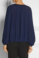 Thumbnail for your product : Diane von Furstenberg Drawstring-hem silk blouse