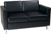 Thumbnail for your product : Office Star Pacific Easy-Care Black Faux Leather Loveseat