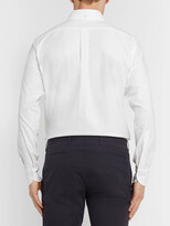 Thumbnail for your product : Drakes White Button-Down Collar Cotton Oxford Shirt - Men - White - 15